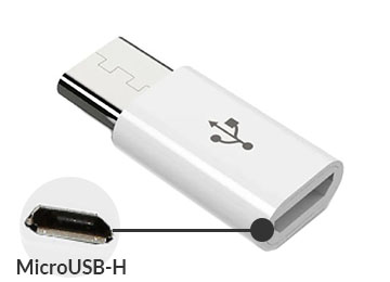 Adaptador microusb H a tipo c M