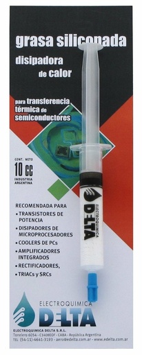 Pasta Termica - Grasa Termica - Delta 10cc - Blanca
